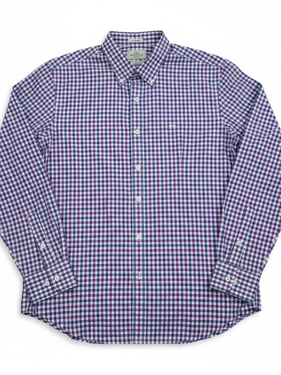 J. Crew Other - J.Crew Ludlow 120's 2-Ply Purple Blue Check Long-Sleeve Button-Down Shirt -Large